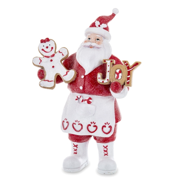 Mikulás figura mézeskaláccsal JOY felirattal