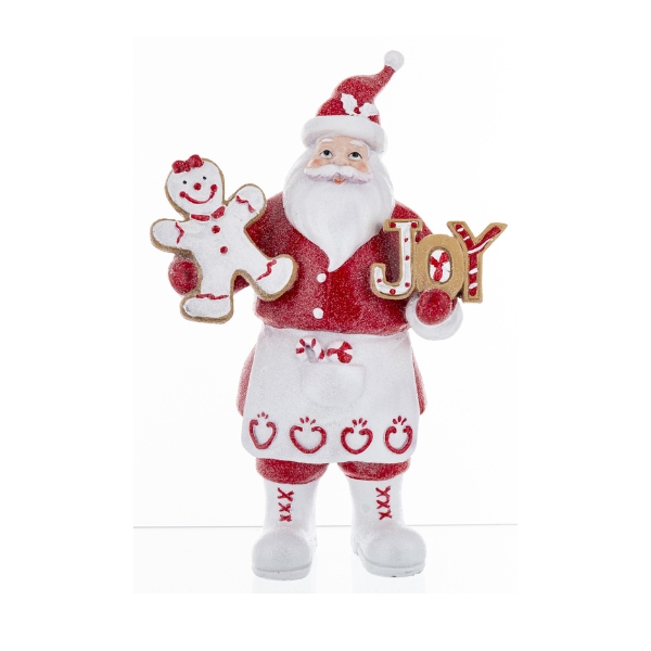 Mikulás figura mézeskaláccsal JOY felirattal