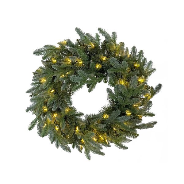 Ezüstzöld fenyőkoszorú