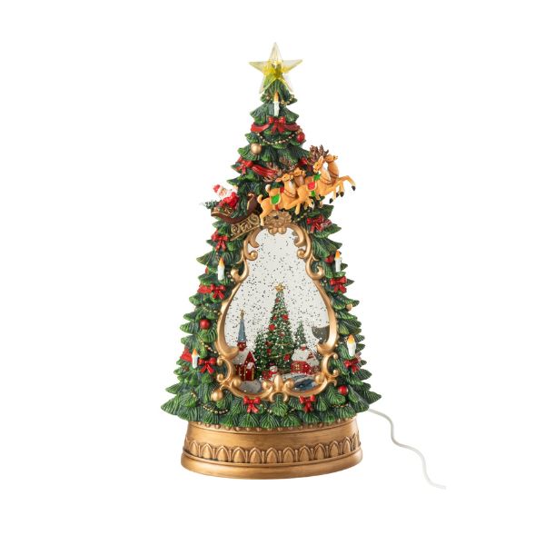 Világító Karácsonyi falu Mikulással belül „hógömbbel”