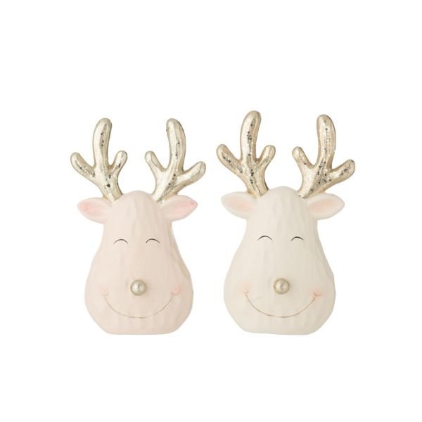 Csillogó szarvú és orrú rénszarvas